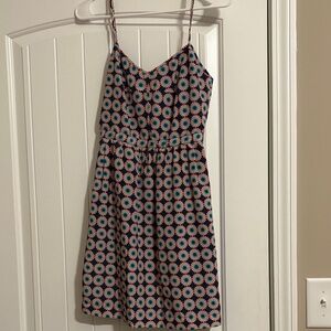 J CrewFloral Daisy Print Spaghetti-Strap Summer Dress - Pink & Blue size 00